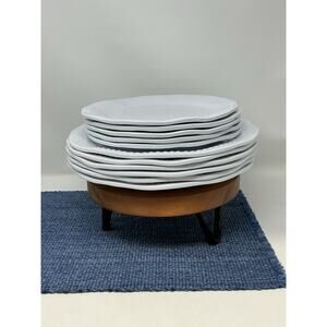 Tommy Bahama Hobnail Melamine 11 Piece Plate Set -6 Dinner & 5 Salad